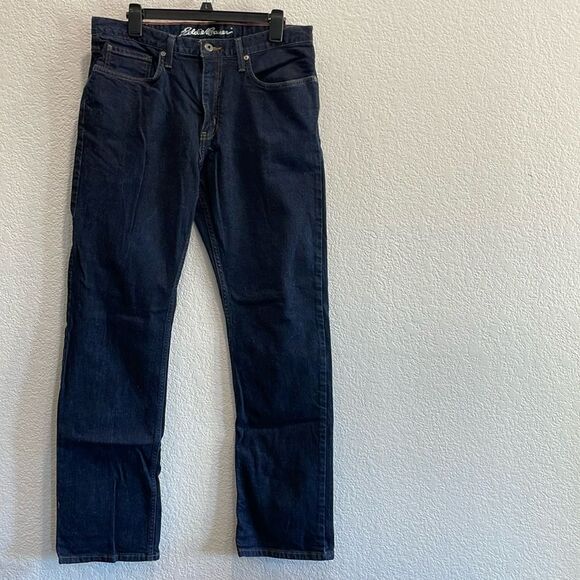 Eddie Bauer Dark Wash Straight Leg Jeans Size 34x34 - Picture 1 of 11